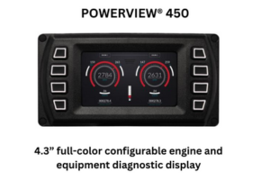 Powerview 450 diagnostic display, 4.3 inches, featuring a vibrant, configurable interface for engine and equipment diagnostics